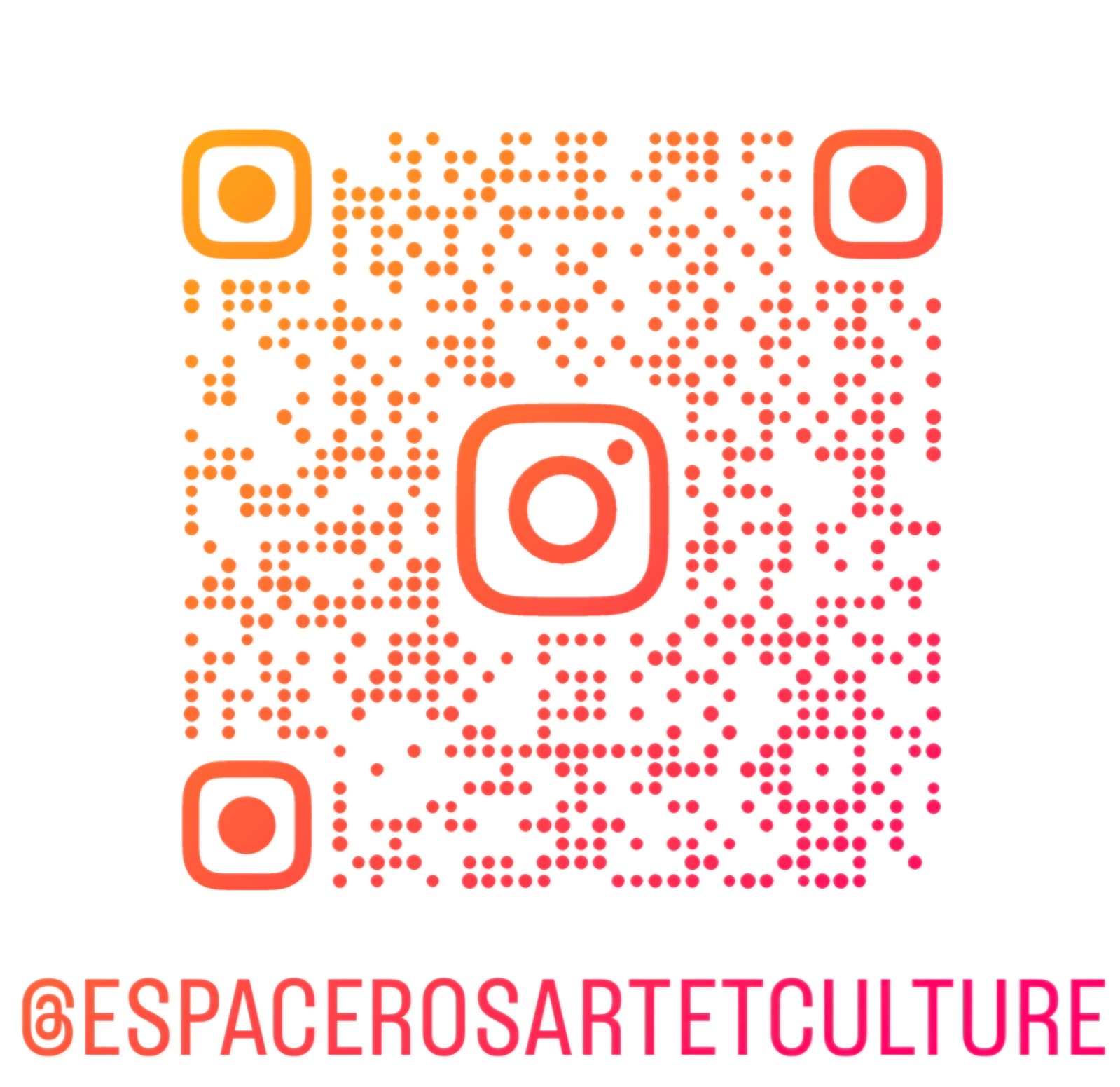 QR code vers le compte Instagram @espacerosartetculture